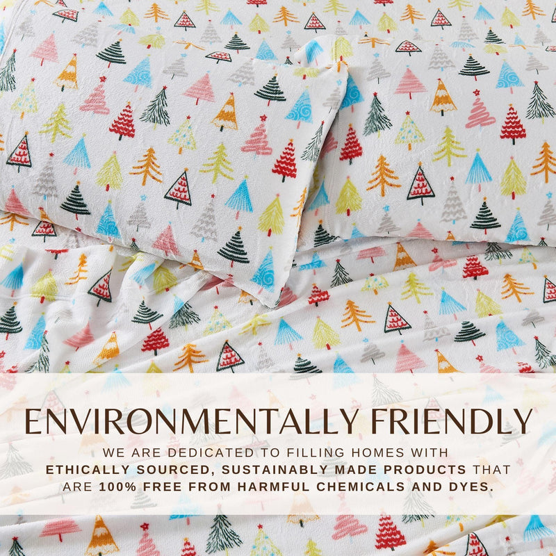 4-Piece Printed Plush Sheet - Velvet Luxe Collection