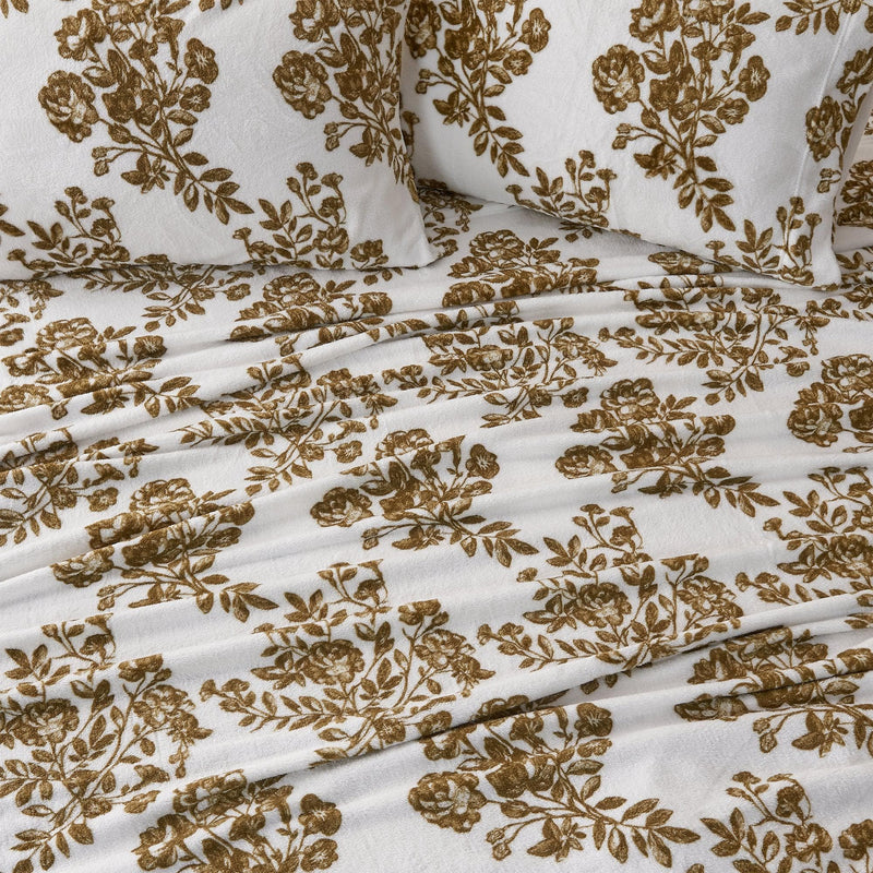 4-Piece Printed Plush Sheet - Velvet Luxe Lattice Collection