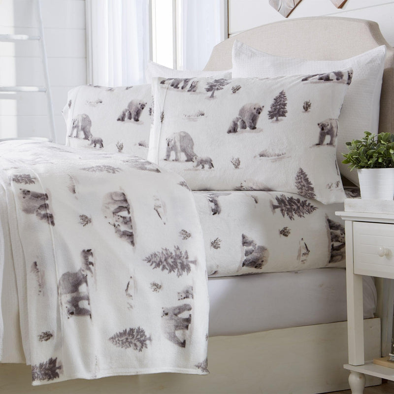 4-Piece Printed Plush Sheet - Velvet Luxe Collection
