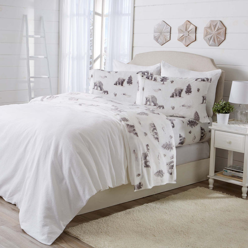 4-Piece Printed Plush Sheet - Velvet Luxe Collection