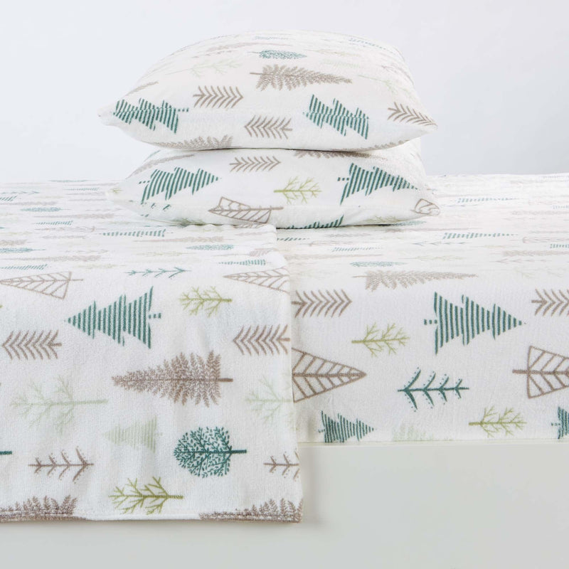 4-Piece Printed Plush Sheet - Velvet Luxe Collection