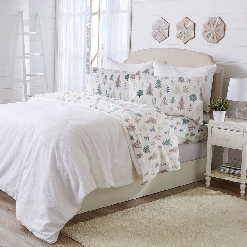 4-Piece Printed Plush Sheet - Velvet Luxe Collection