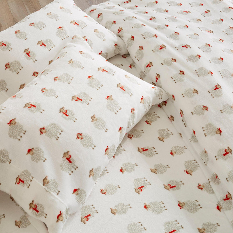 4-Piece Printed Plush Sheet - Velvet Luxe Collection