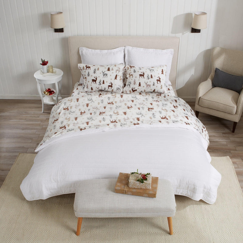 4-Piece Printed Plush Sheet - Velvet Luxe Collection