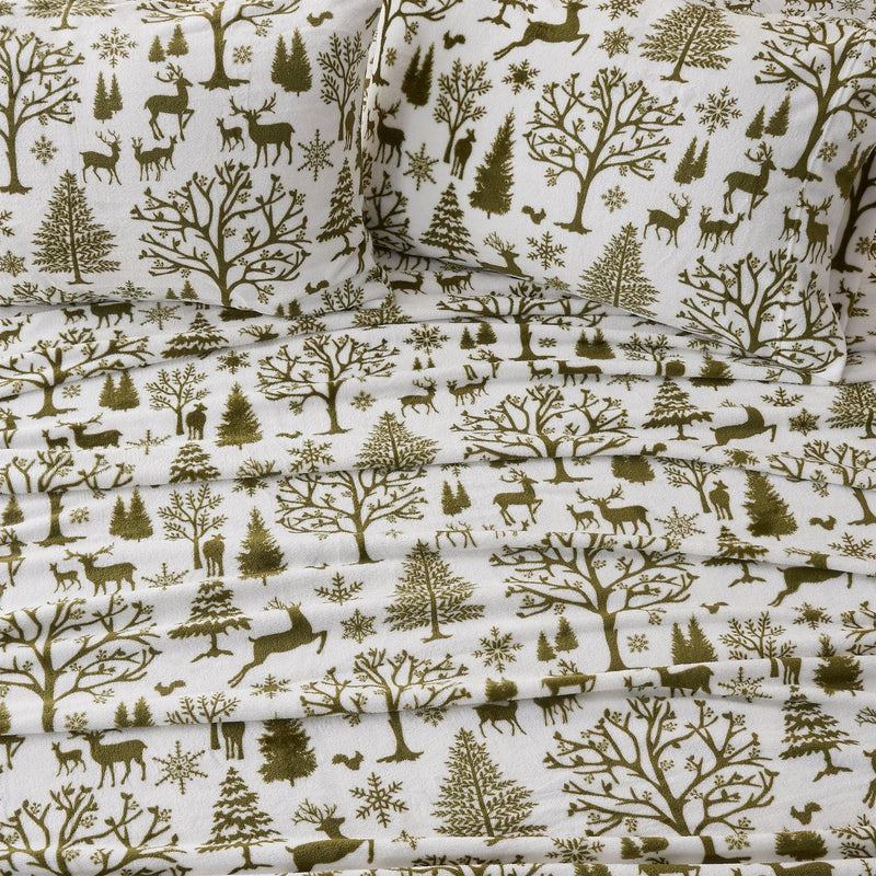 4-Piece Printed Plush Sheet - Velvet Luxe Collection