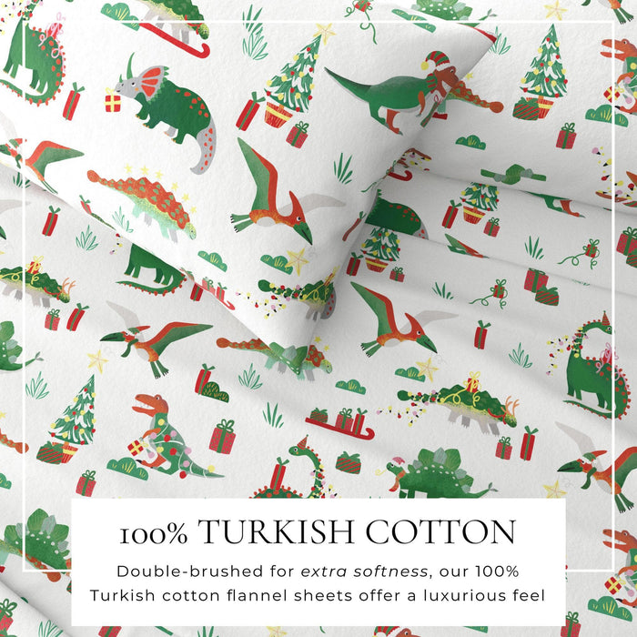 4-Piece Turkish Cotton Christmas Flannel Sheet - Whittaker Collection