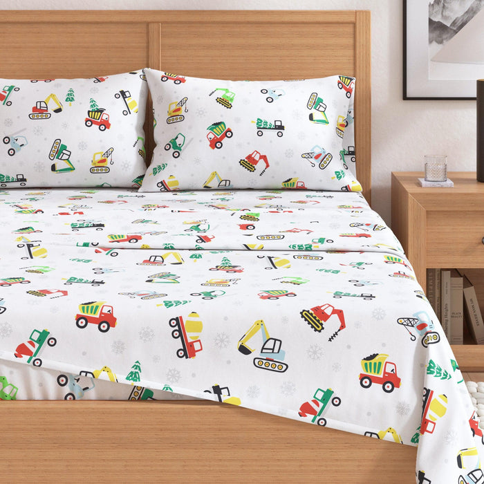 4-Piece Turkish Cotton Christmas Flannel Sheet - Whittaker Collection