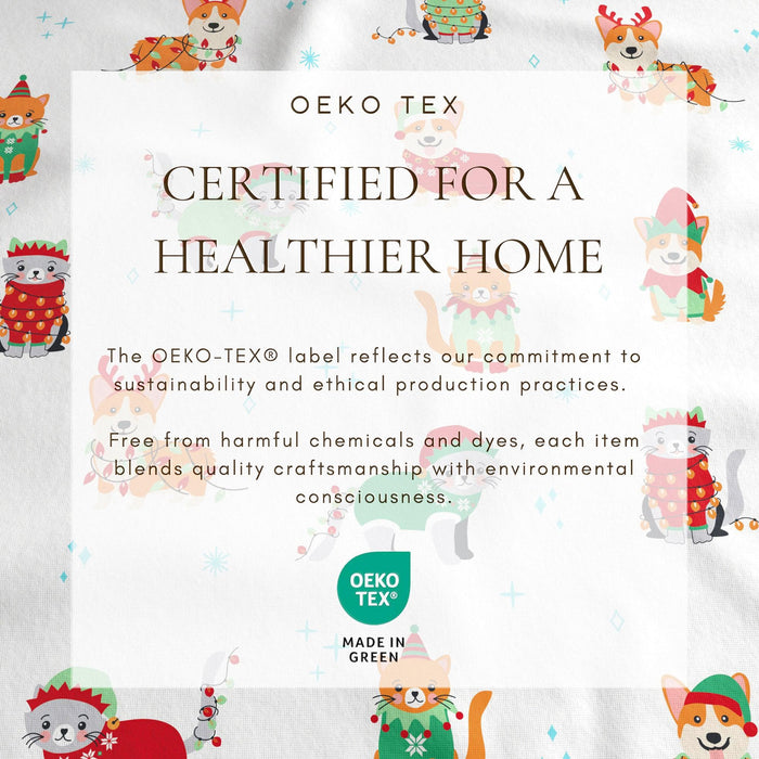 4-Piece Turkish Cotton Christmas Flannel Sheet - Whittaker Collection