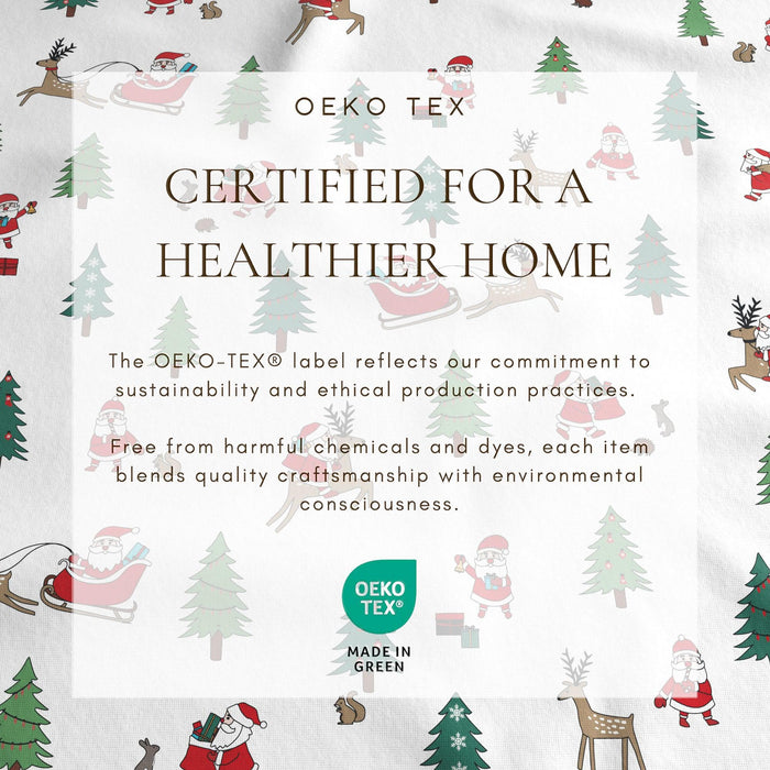 4-Piece Turkish Cotton Christmas Flannel Sheet - Whittaker Collection