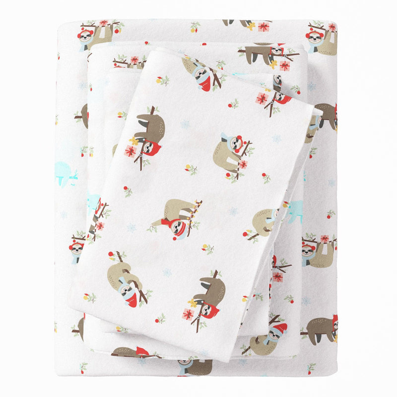 4-Piece Turkish Cotton Christmas Flannel Sheet - Whittaker Collection