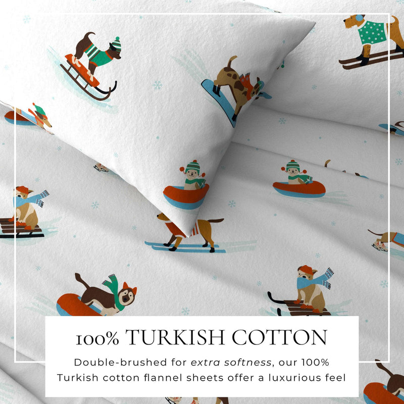 4-Piece Turkish Cotton Flannel Sheet - Whittaker Collection