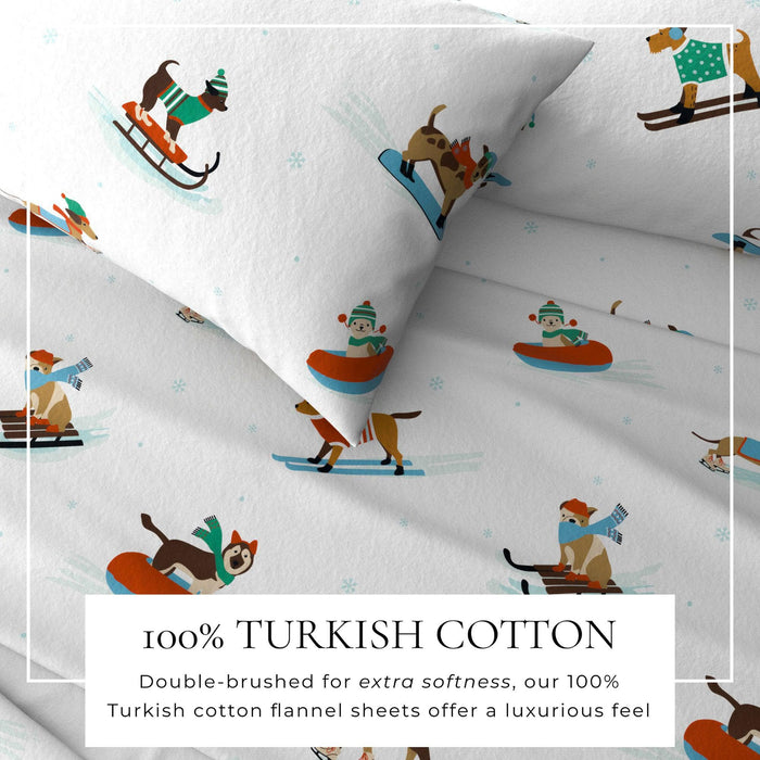 4-Piece Turkish Cotton Flannel Sheet - Whittaker Collection