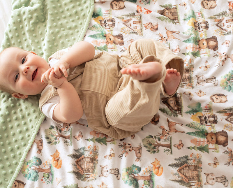Baby & Toddler Minky Blanket - Woodsy Woodland