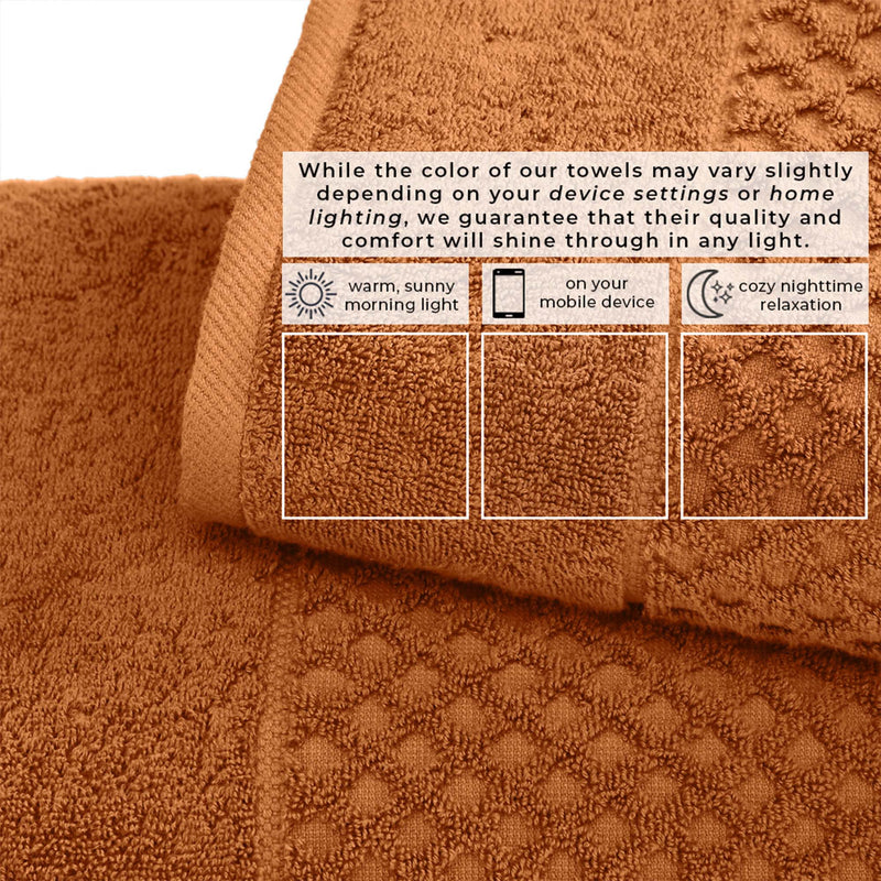 Cotton Diamond Waffle Weave Bath Towel Set - Grayson Collection