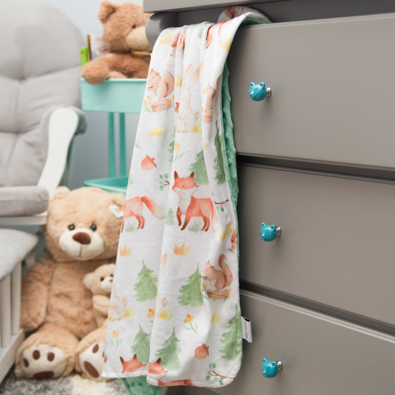 Minky Baby Blanket Forest Friends