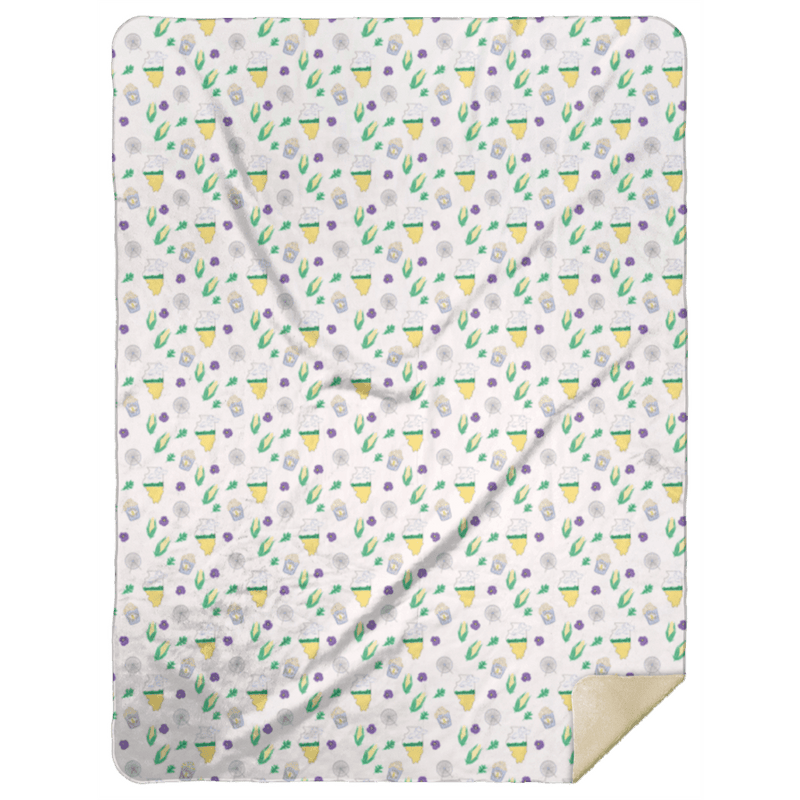 Illinois Plush Throw Blanket 60x80