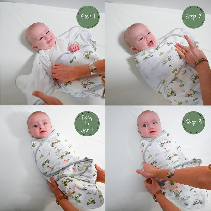 Golf A Round Baby Sleep Swaddle 100% Organic Cotton