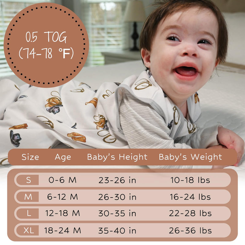 Life Is Better In Boots Baby Sleep Sack, 100% Organic Cotton