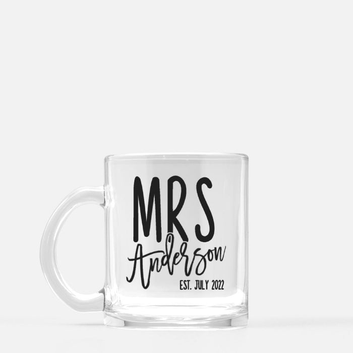 Customized Mrs - 10 oz Mug Glass