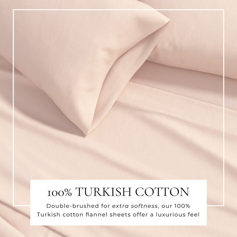 4-Piece Cotton Solid Flannel Sheet - Nordic Collection
