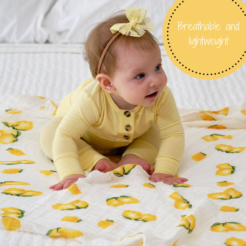 When Life Hands You Lemons Baby Muslin Swaddle Blanket
