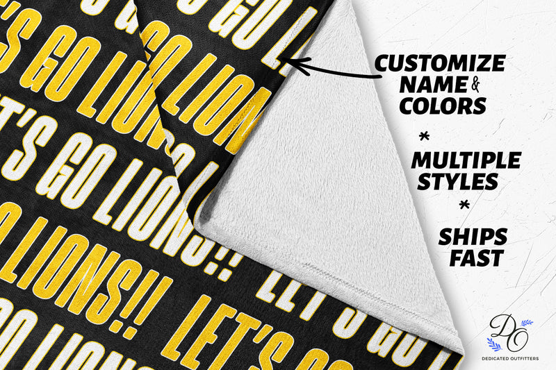Let's Go (Custom Team Name) - Personalized Blanket