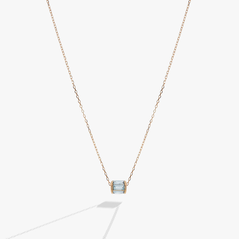 March Birthstone Precious Pendant Necklace