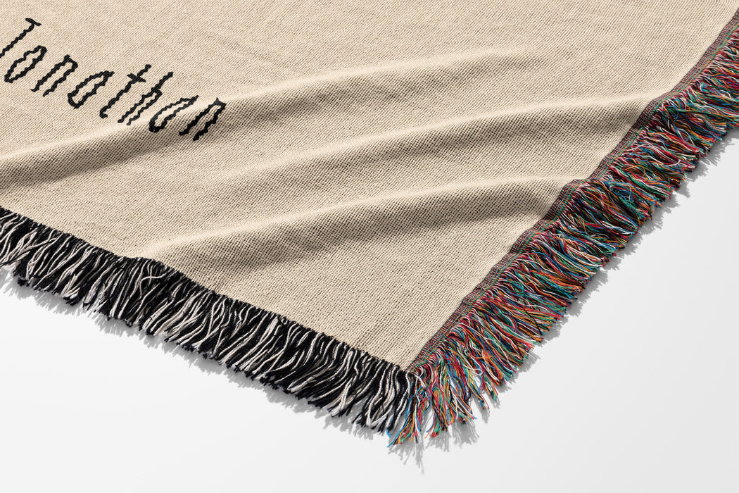 Family Garden with Names and Birth Flowers -  Personalized Woven Blanket
