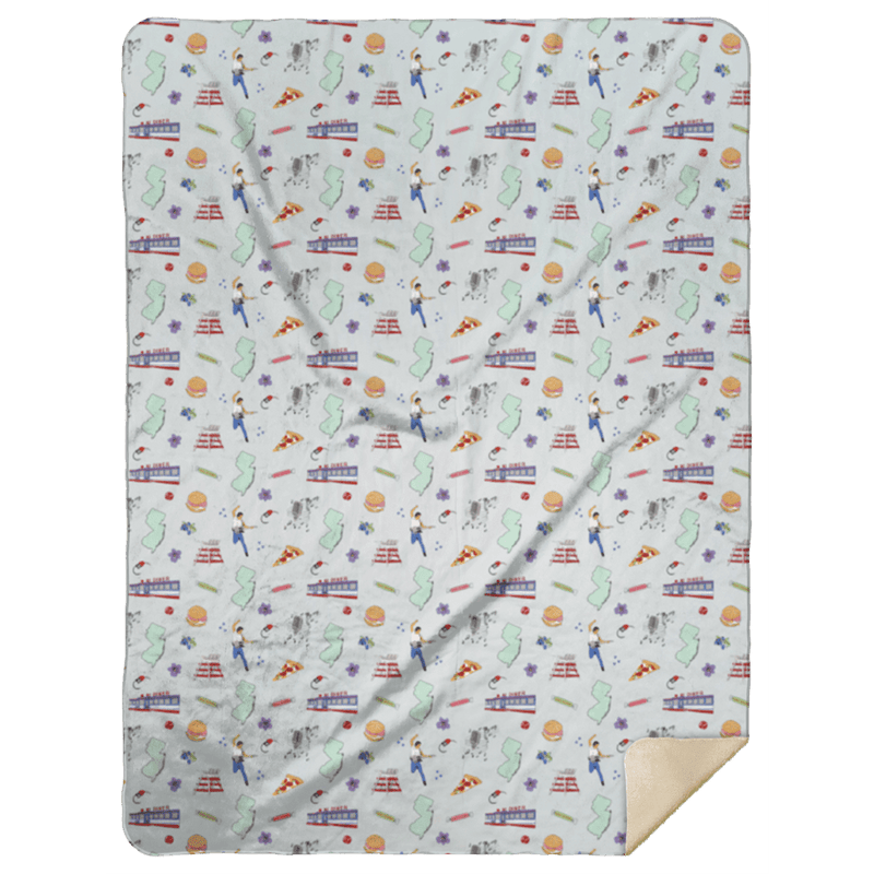 New Jersey Plush Throw Blanket 60x80
