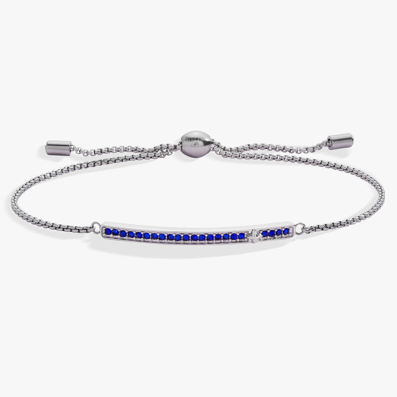 September Everyday Birthstone Pave Bolo Bracelet
