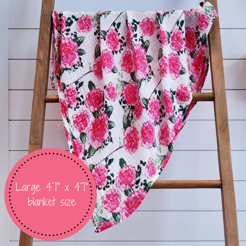 Live Life in Full Bloom Baby Muslin Swaddle Blanket
