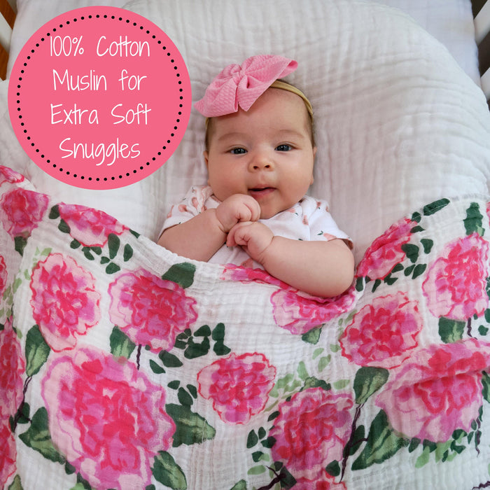 Live Life in Full Bloom Baby Muslin Swaddle Blanket