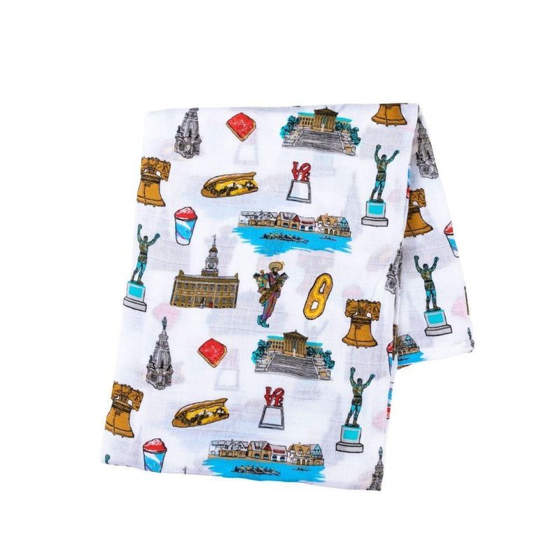 Philadelphia Newborn Water Ice Gift Bundle: Swaddle, Bib & Onesie
