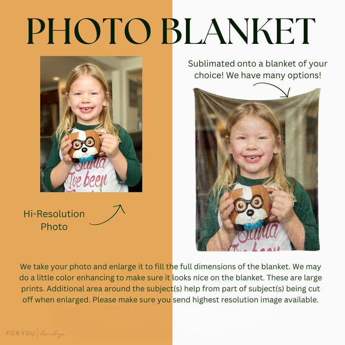 Single Photo Blanket - Personalized Blanket