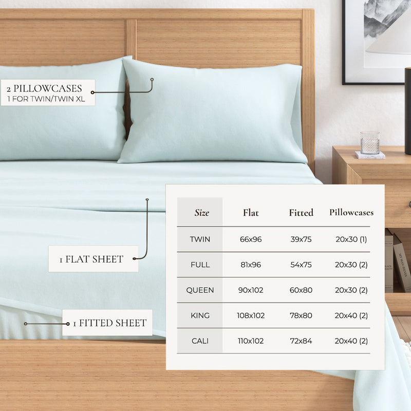 4-Piece Cotton Solid Flannel Sheet - Nordic Collection