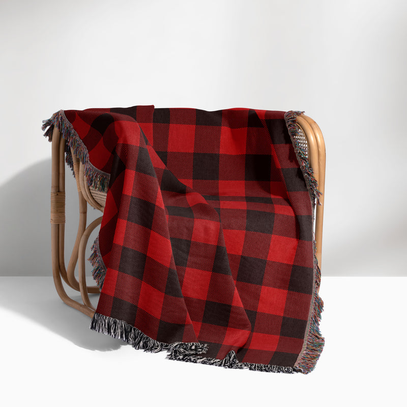 Buffalo Plaid  -  Personalized Woven Blanket