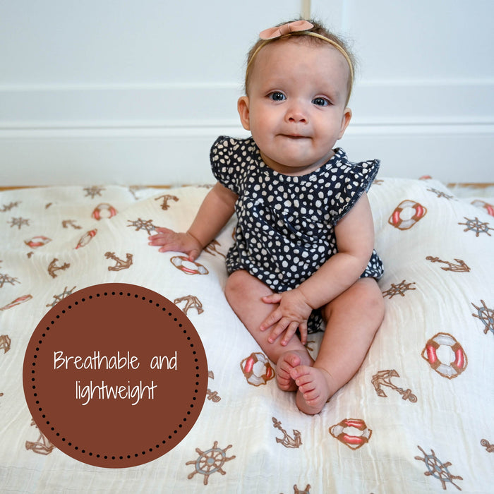 Boat Baby Mulin Swaddle Blanket