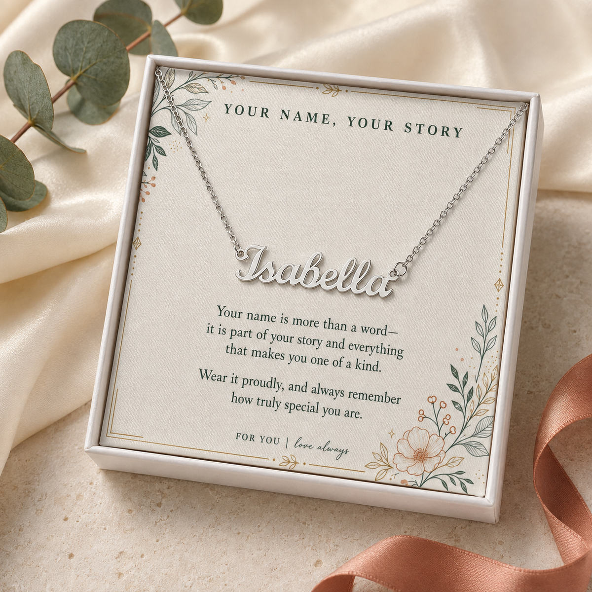 Your Name, Your Story – Personalized Script Name Necklace for Her