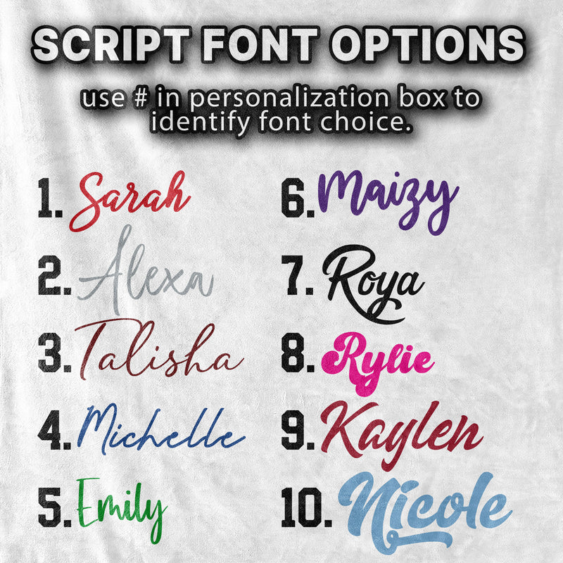 Script Repeat Name - Choose your colors and font - Personalized Pillowcase