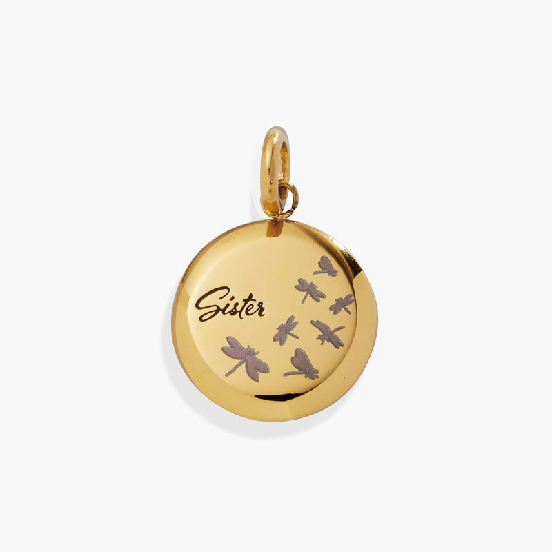 Sister Dragonfly Disc Charm