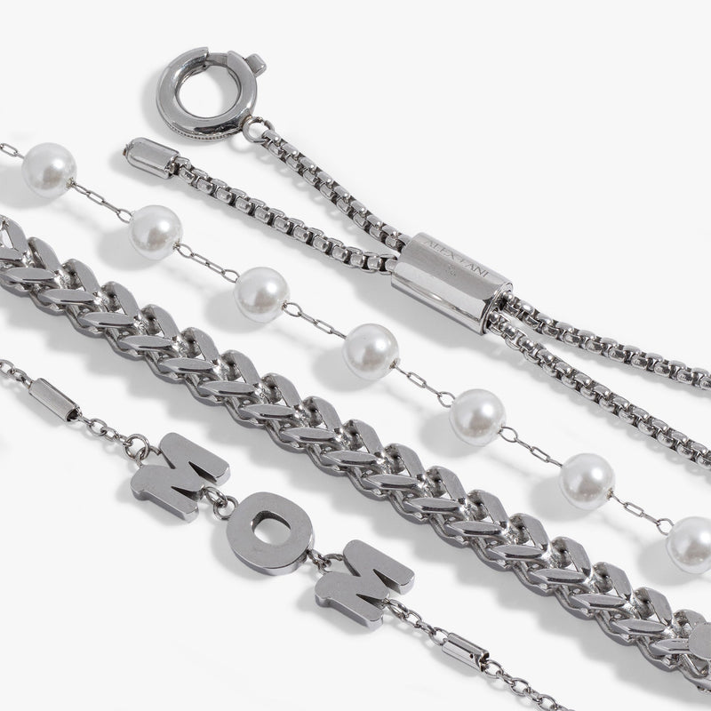 Mom Pearl Stranded™ Bracelet Set