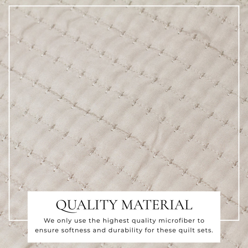 3-Piece Solid Quilt - Alicia Collection