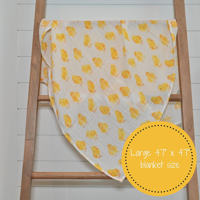 Peep Peep Baby Muslin Chicken Swaddle Blanket