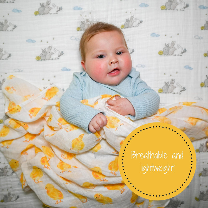 Peep Peep Baby Muslin Chicken Swaddle Blanket