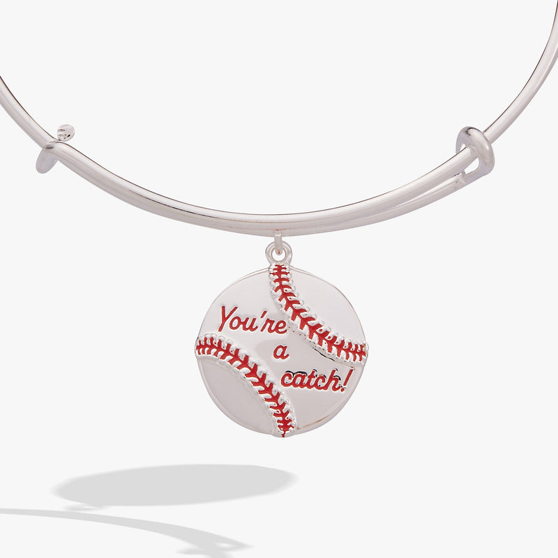 "You're a Catch" Baseball Charm Bangle