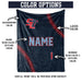 a towel with the name and number on it