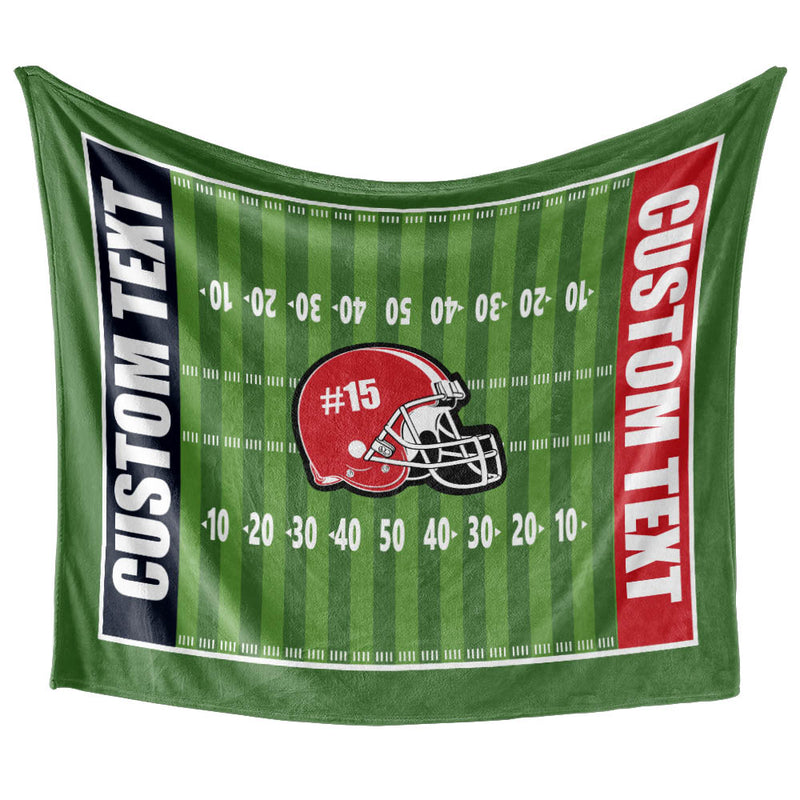 Football Field - Fully Customizable - Personalized Blanket