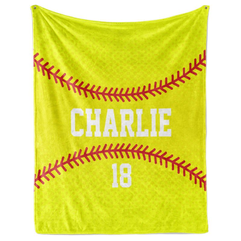 Softball Gradient - Personalized Blanket